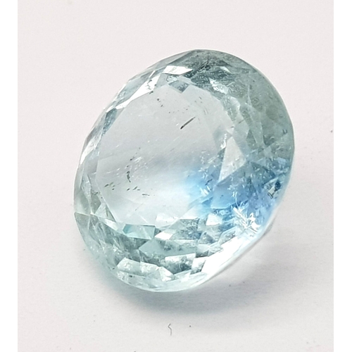 96 - A 7.56ct Aquamarine Gemstone with Anchor Certificate.