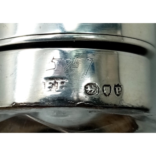 156 - A Historically Important Silver and Glass Flask Presented to WWI USA Pilot Frederick Libby Whilst Se... 