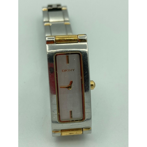 364 - Ladies Quartz wristwatch Face Showing DKNY. Detail on back showing NY3169. Full working order. Some ... 