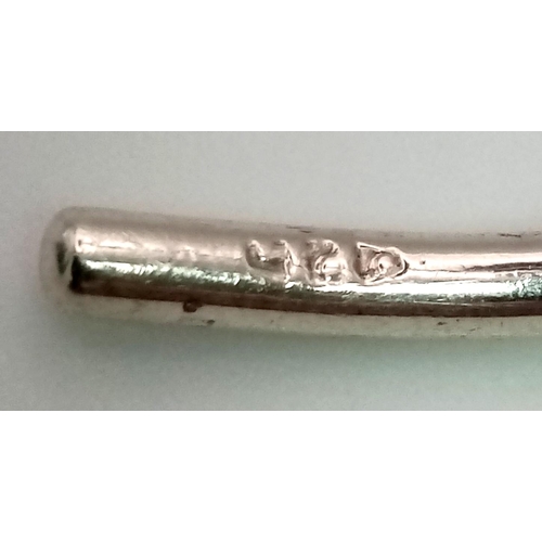 988 - STERLING SILVER DANISH DESIGN FANCY BANGLE. WEIGHS 13.2G