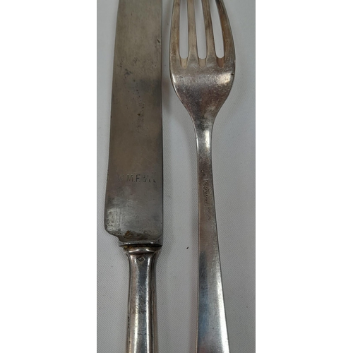 1165 - WW2 Assorted German Luftwaffe Cutlery - 5 x knife, 3 x fork, 1 x spoon. All with markings.