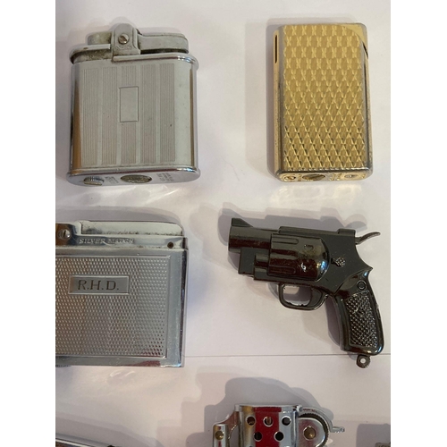 371 - Selection of VINTAGE LIGHTERS to include guns,Ronson etc. UK bidders only please.