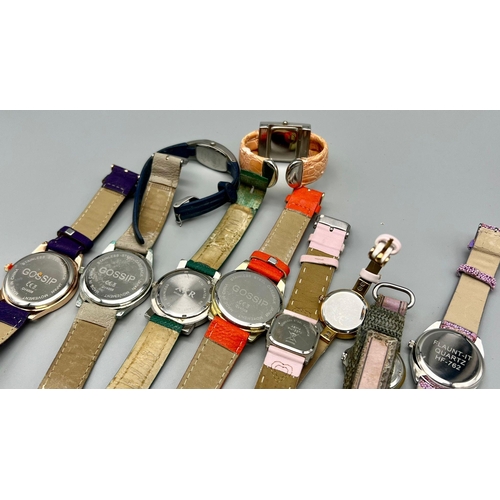 1096 - SELECTION OF 10 STRAP WATCHES AF