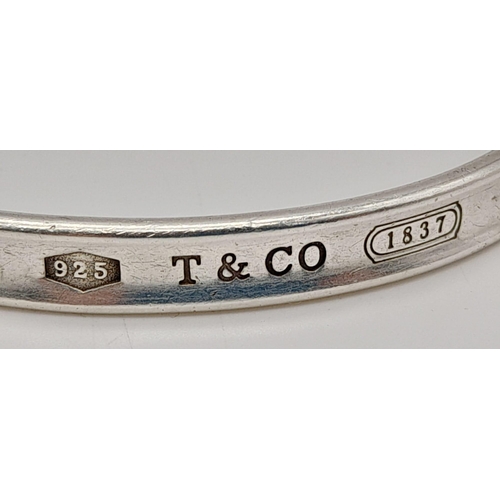 348 - TIFFANY & CO STERLING SILVER BANGLE 32.3G