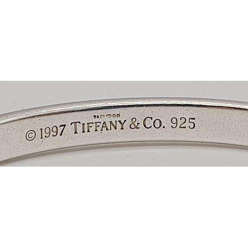 348 - TIFFANY & CO STERLING SILVER BANGLE 32.3G