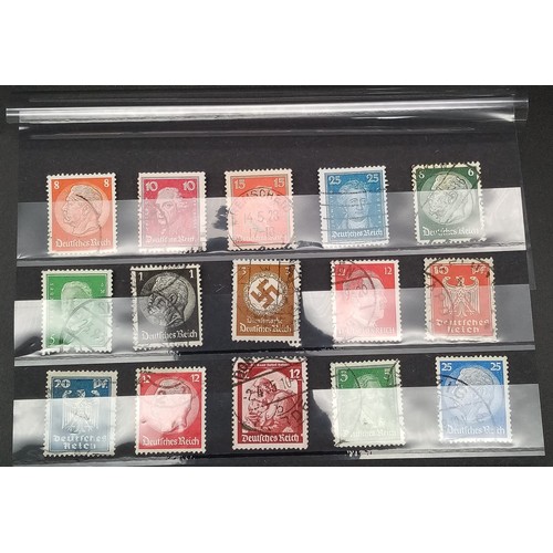 835 - 5 x 15 WW2 German Postage Stamps.