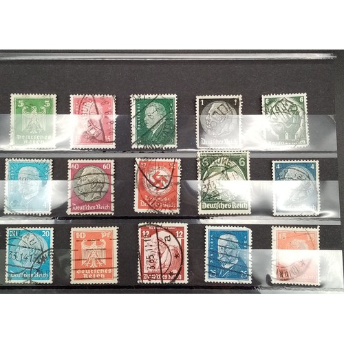 835 - 5 x 15 WW2 German Postage Stamps.