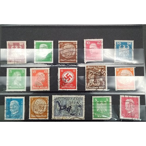 835 - 5 x 15 WW2 German Postage Stamps.