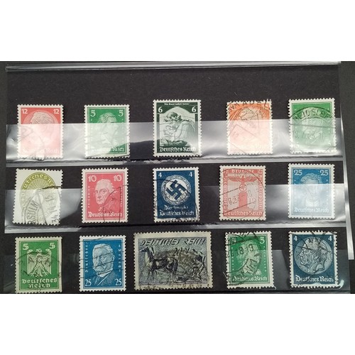 835 - 5 x 15 WW2 German Postage Stamps.