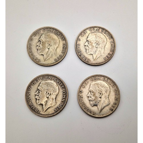 933 - A Set of Four 1936 (The Year of Three Kings) Silver Florins. (In 1936 Three Kings Reigned George V D... 