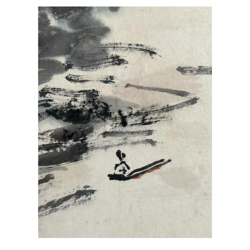 61 - A Chinese Ink and Watercolour on Paper Scroll by Huang Binhong (1865-1955). Grandson of the artist H... 