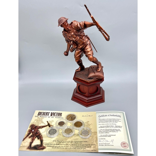 277 - A Danbury Mint Desert Victor - The Battle of El Alamein. An exclusive bronzed sculpture of a British... 