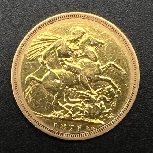 55 - An 1871 Queen Victoria 22K Gold Full Sovereign.