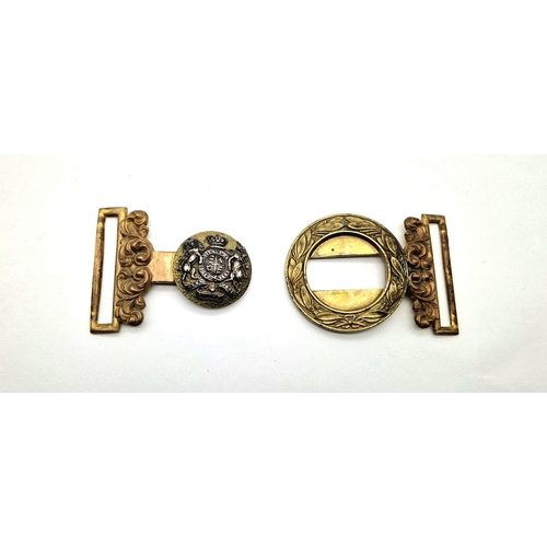 183 - Victorian Era Military Buckle Dates Pre 1881.