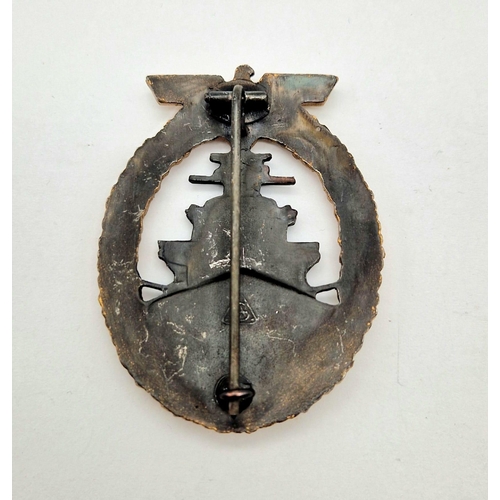 43 - WW2 German Kriegsmarine High Seas Badge. Awarded for service to the crews of the High Seas Fleet con... 