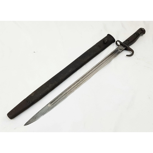 162 - WW1 British 1907 Pattern Hooked Quillion Bayonet Dated 1908 Sanderson.