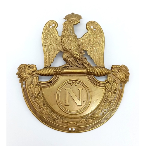 232 - Napoleonic 1 st Empire French Plaque De Shako De Fusilier Modele (1812-Riflemans Shako Plate 1812 Mo... 