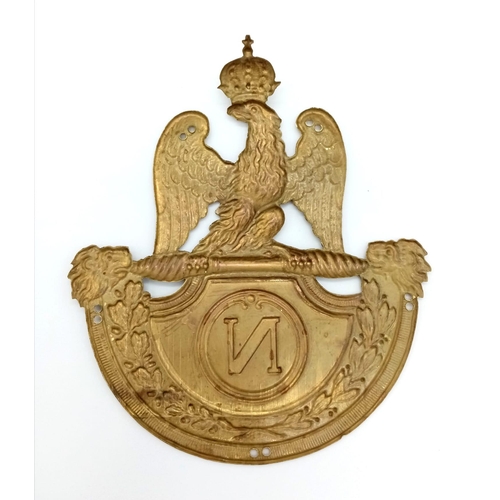 232 - Napoleonic 1 st Empire French Plaque De Shako De Fusilier Modele (1812-Riflemans Shako Plate 1812 Mo... 