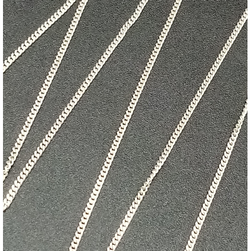 597 - New Sterling Silver 3cm Length Oval Cut Tanzanite Colour Zircon Set. Necklace 50cm Length chain, Pen... 