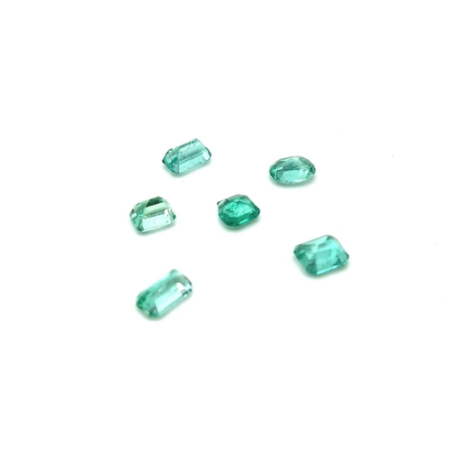 237 - A Parcel of 6 Colombian Emeralds Assorted Cuts 2.51 Total Carats.