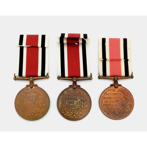 40 - Three Special Constabulary Service Medals, all GVR robed effigy issues. Named to: Henry Whitney; Wal... 