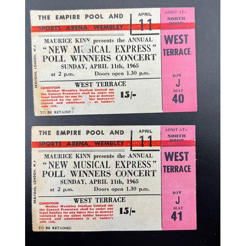 70 - A New Musical Express poll winners annual concert programme and two tickets for Sunday 11th April 19... 