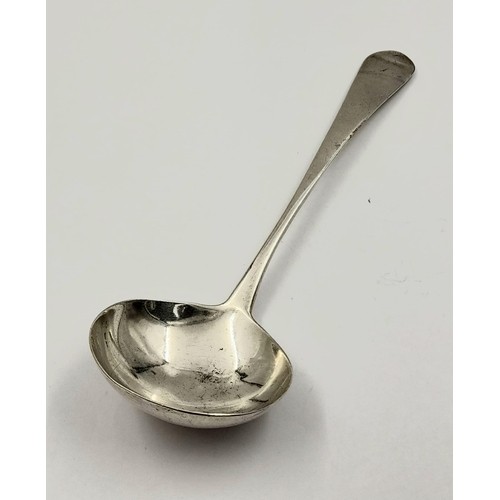 996 - An Antique Georgian Silver Ladle. Rare makers mark of Thomas Wilkes Barker, Hatton Garden, London, 1... 