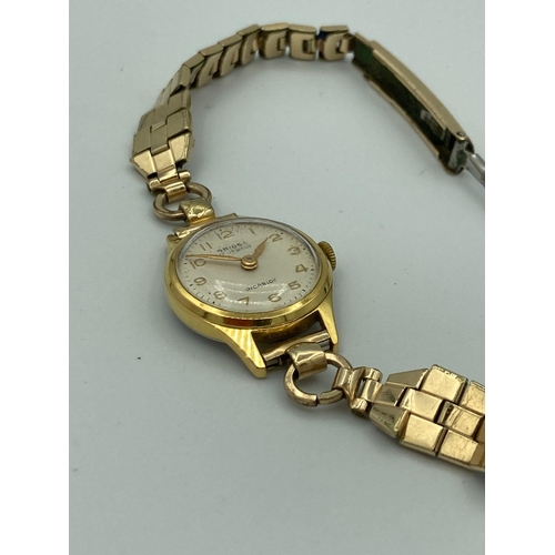 224 - Rare Ladies vintage 1960/70’s  ORIOSA Gold Plated Wristwatch with Rolled Gold Bracelet. Face showing... 