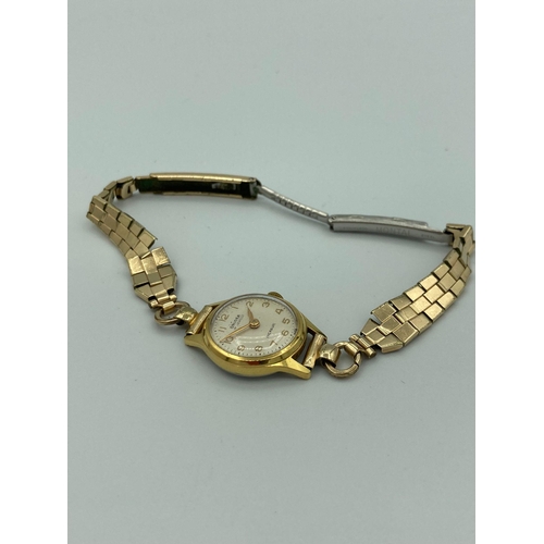 224 - Rare Ladies vintage 1960/70’s  ORIOSA Gold Plated Wristwatch with Rolled Gold Bracelet. Face showing... 