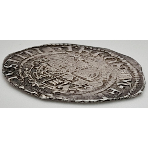 227 - A Charles I Half Groat Tower Mint Hammered Silver Coin. S2833. Please see photos for conditions.