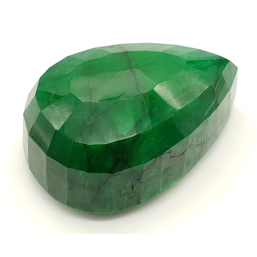 49 - A Gargantuan 9675ct Natural Emerald. This Museum Size Pear-Shaped Gemstone comes with GRS Certificat... 