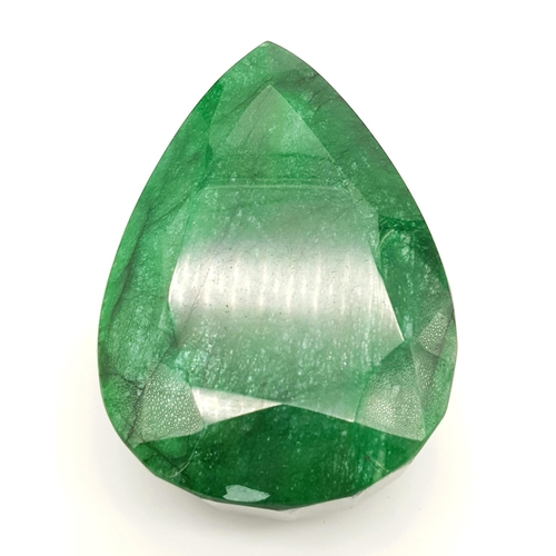 49 - A Gargantuan 9675ct Natural Emerald. This Museum Size Pear-Shaped Gemstone comes with GRS Certificat... 