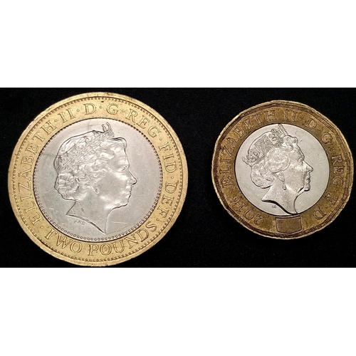 504 - A Mis-strike £2 coin 'Anniversary of the Golden Guinea' 2013 coin. Multiple faults, please see photo... 