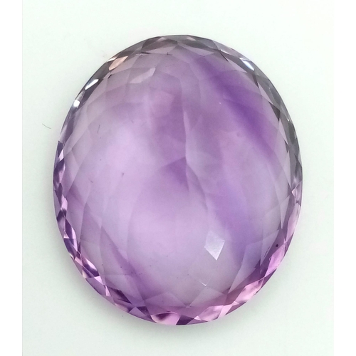 497 - A 40.71ct Bolivian Amethyst Gemstone. ITLGR Certified. Rated AAA Deluxe.