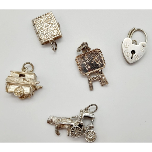 526 - Twelve 925 Silver Charms/Pendants. Please see photos for finer details. 45.4g total weight.