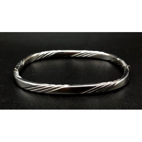 1192 - Three Different Style 925 Silver Bracelets/Bangles. 40g total weight.