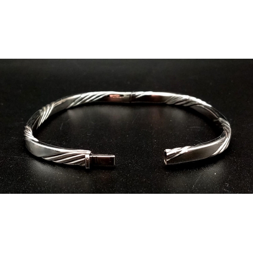 1192 - Three Different Style 925 Silver Bracelets/Bangles. 40g total weight.