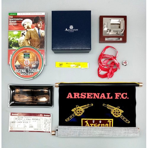 73 - A Limited Edition Arsenal FC Aquascutum Highbury Stadium Model. A silver-toned metal model commemora... 