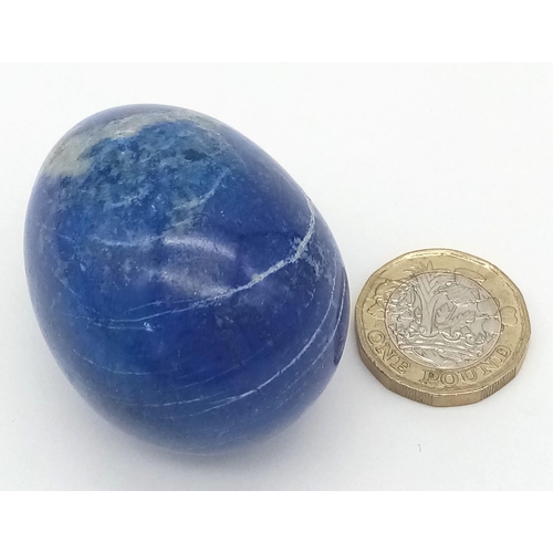 834 - A Lapis Lazuli Egg-Shaped Gemstone. 5.5cm tall. Ref: 6