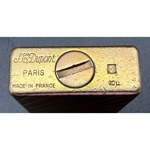 360 - A Vintage Dupont Gold Plated Lighter. 5 x 3.5cm. In need of some gas! Uk buyers only please. Ref: 44