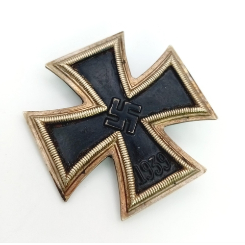 55 - WW2 German Iron Cross 1 st Class E.K.I 3 Part – Iron Core.