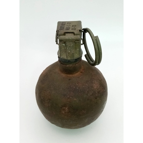 349 - INERT Vietnam War Era US M67 Grenade. These were nicknamed the “Base Ball” Grenade as an
all America... 