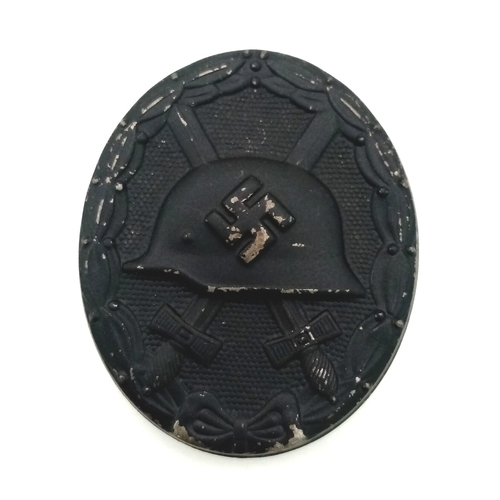 419 - WW2 German 3 rd Class Wound Badge in black representing Iron. For 1 -2 Wounds.