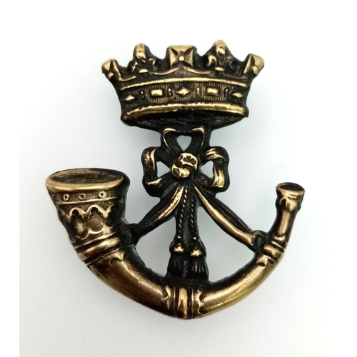 571 - Boer War Period Duke of Cornwall’s Light Infantry Officers Silver Cap Badge.