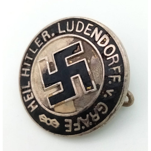 783 - 3rd Reich “Heil Hitler Ludendorfe Grafe” Pin circa 1925.