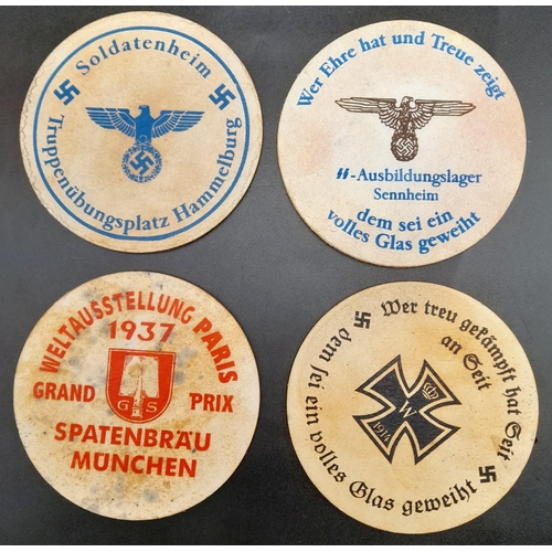 602 - 4 x 3rd Reich Period Beer Mats.