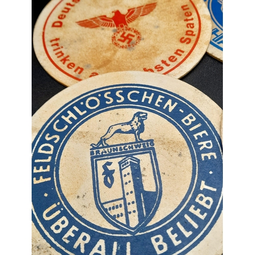 602 - 4 x 3rd Reich Period Beer Mats.