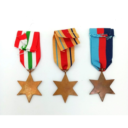 172 - WW2 British 1st Army Medal Group comprising of 3 campaign stars for 1939-45, Africa with 1st Army Ba... 