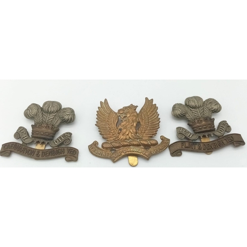 317 - 10 x Brass British Army Yeomanry Cap Badges.