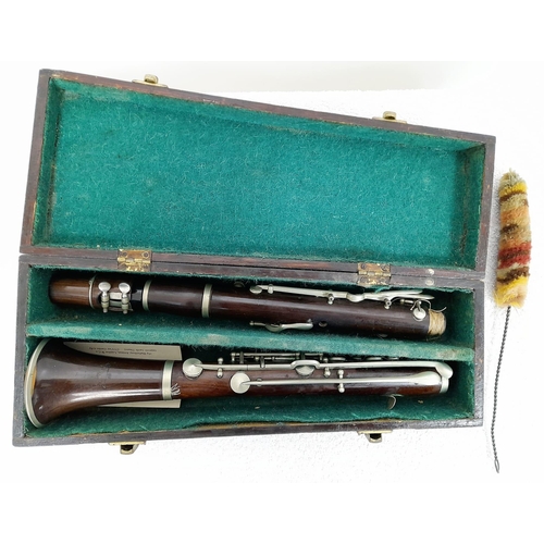 548 - A Beautiful Vintage French Lacroix Clarinet in Original Case. It has been repaired over the years at... 